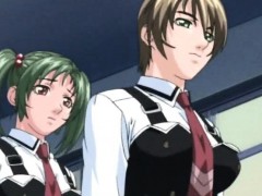 Hentai school teacher masturbates in class