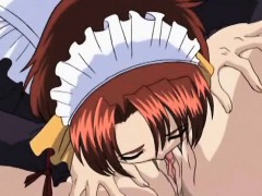 Hentai maids fuck double dildo and have sixtynine